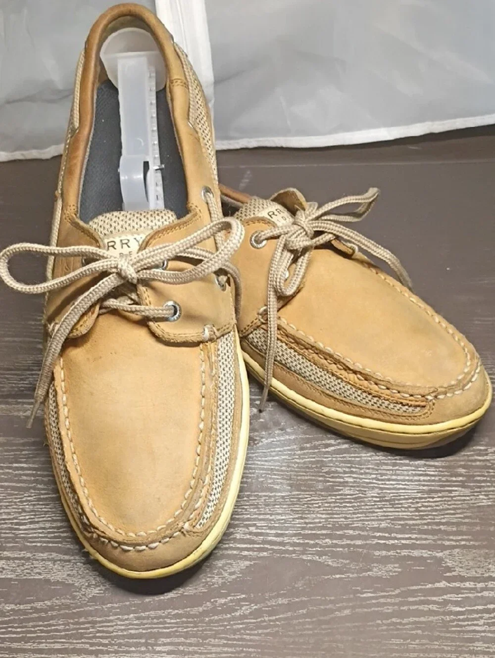 Sperry Light Brown Leather Deck Shoes Men's 10M Nearly NEW!